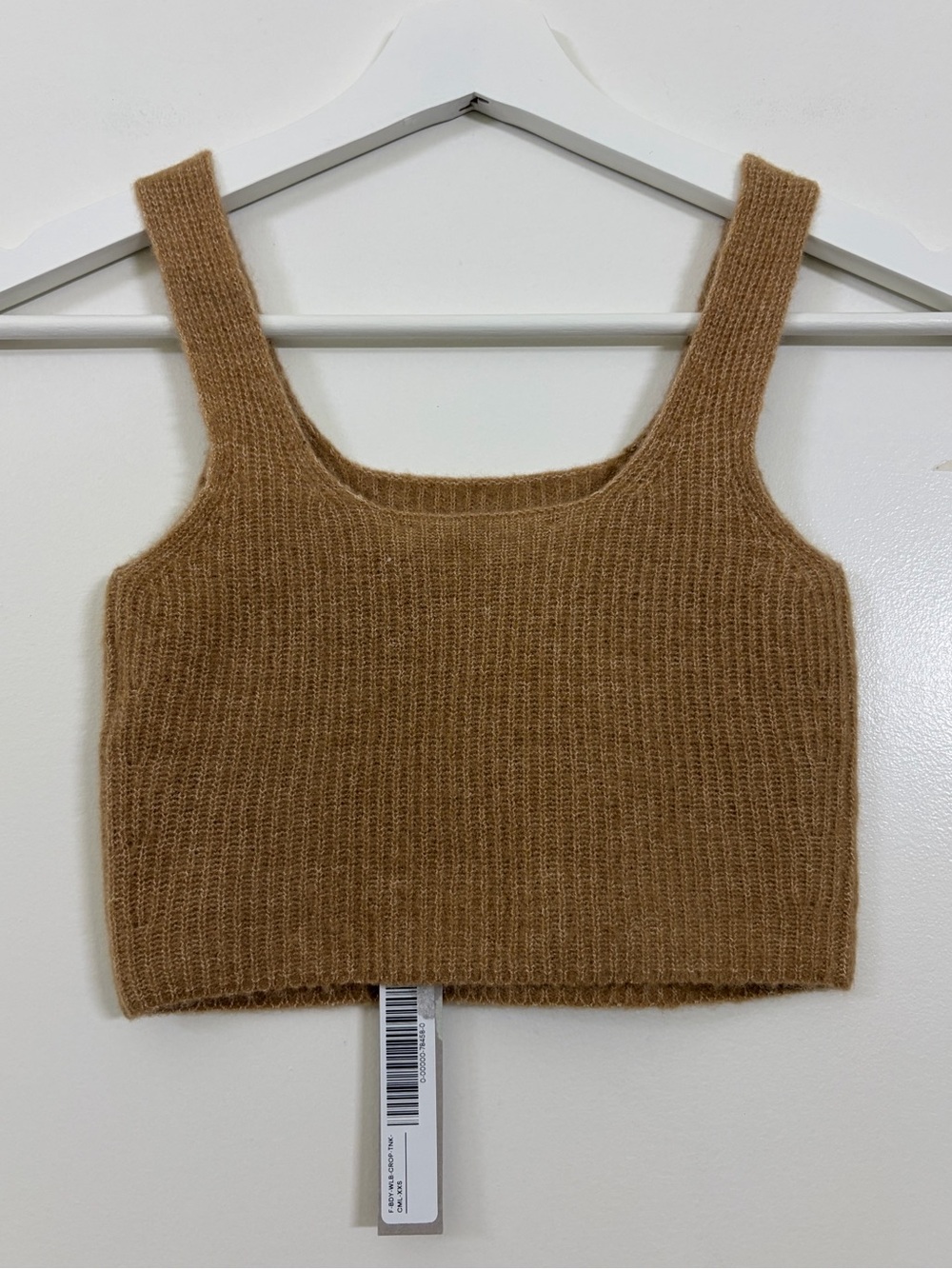 Everlane The Cozy Stretch Cropped Tank Camel Yak Wool Blend Sweater XXS - Picture 3 of 5